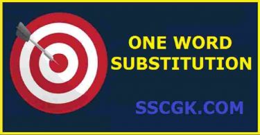 One Word Substitution Ssc Gk