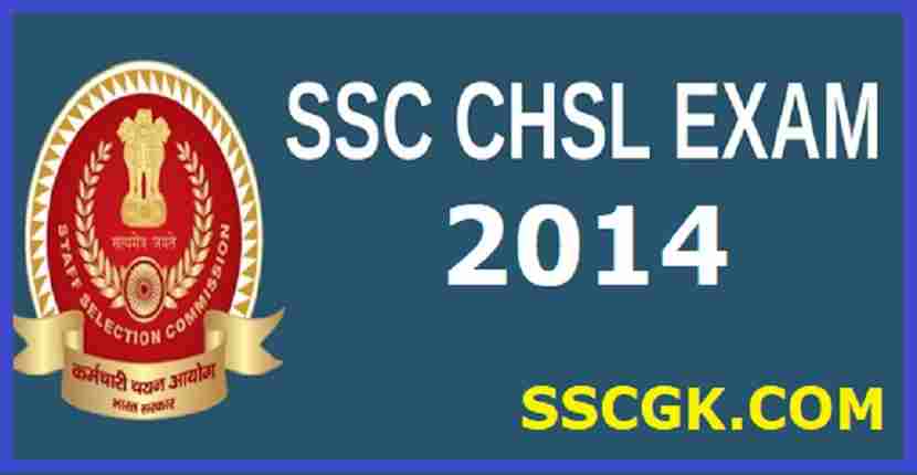 SSC CHSL EXAM 2014