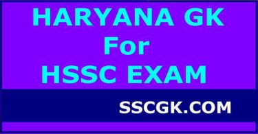 Haryana GK for HSSC Exams