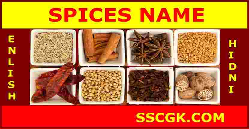 Spicies name in English and Hindi