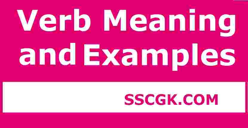 Verb Meaning and Examples